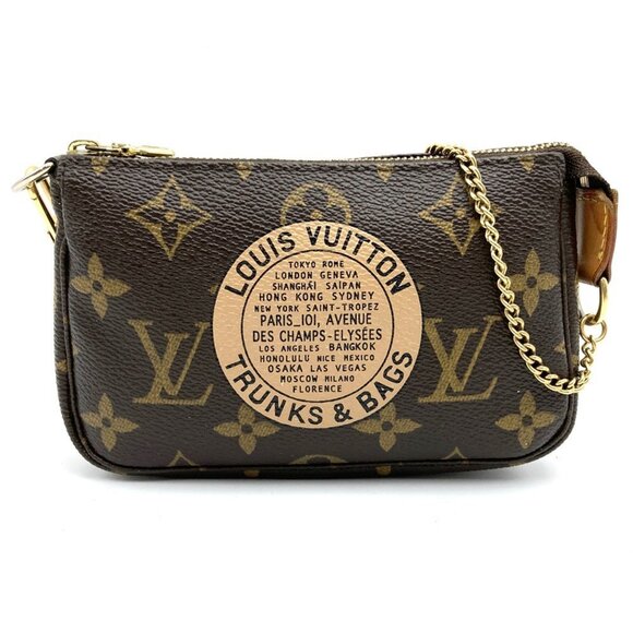 LOUIS VUITTON Brown Monogram Canvas Pochette Pouch